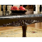 Ensemble de 3 tables basses et bouts de canapé Espresso en faux marbre