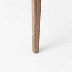 Chaise de salle à manger sans accoudoirs, assise crème, bois clair et espresso, 1 place