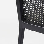 Chaise de salle à manger sans accoudoirs, assise crème, bois clair et espresso, 1 place
