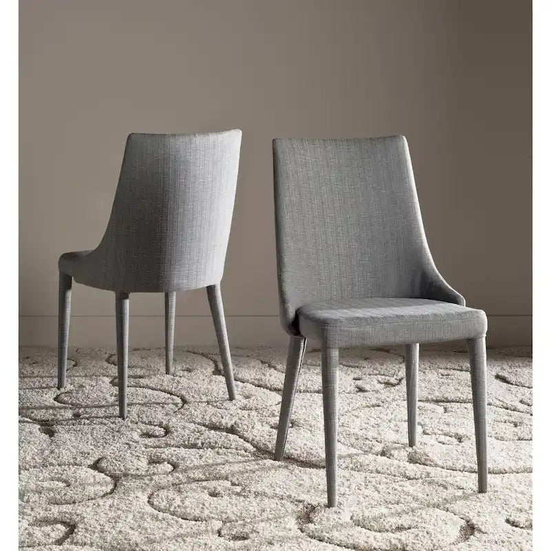 Chaise de salle à manger en cuir PU, lot de 2 – Marron / Noir / Taupe / Blanc / Gris