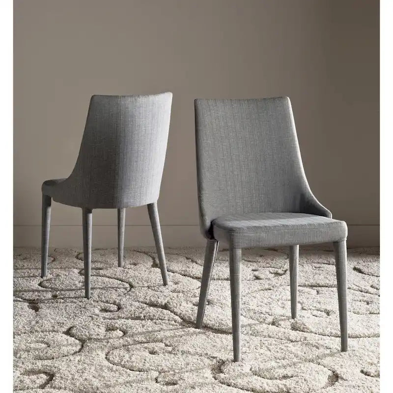 Chaise de salle à manger en cuir PU, lot de 2 – Marron / Noir / Taupe / Blanc / Gris