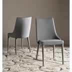 Chaise de salle à manger en cuir PU, lot de 2 – Marron / Noir / Taupe / Blanc / Gris