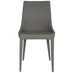 Chaise de salle à manger en cuir PU, lot de 2 – Marron / Noir / Taupe / Blanc / Gris