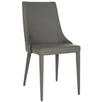 Chaise de salle à manger en cuir PU, lot de 2 – Marron / Noir / Taupe / Blanc / Gris