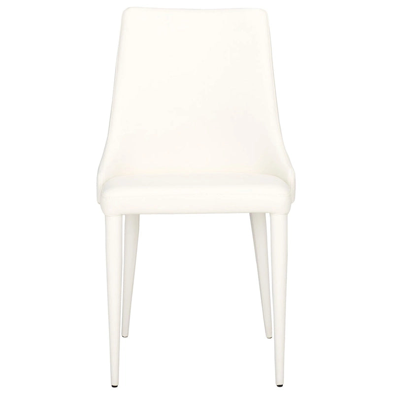 Chaise de salle à manger en cuir PU, lot de 2 – Marron / Noir / Taupe / Blanc / Gris