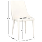 Chaise de salle à manger en cuir PU, lot de 2 – Marron / Noir / Taupe / Blanc / Gris