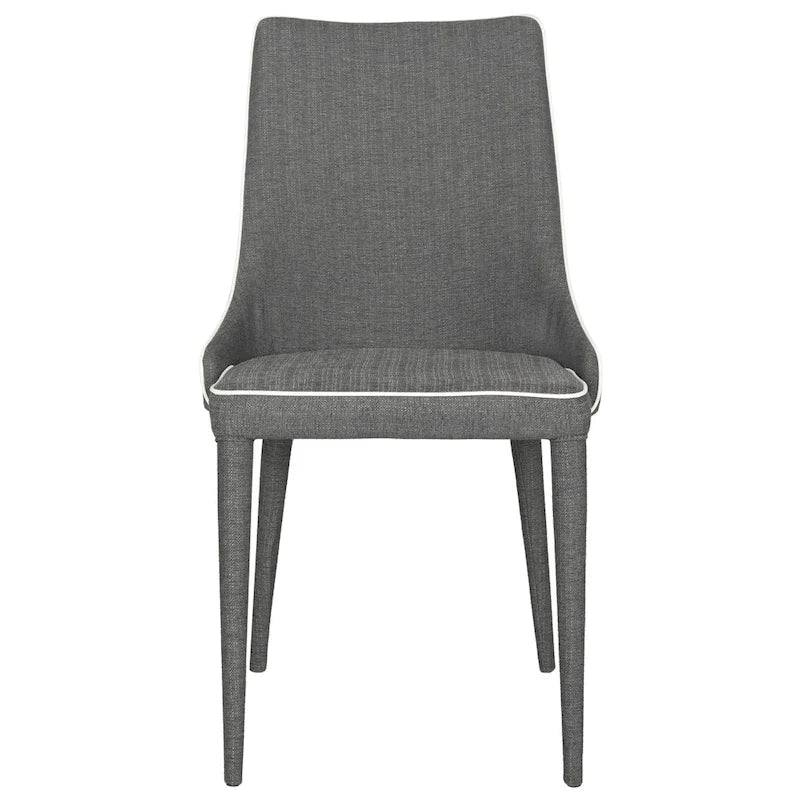 Chaise de salle à manger en cuir PU, lot de 2 – Marron / Noir / Taupe / Blanc / Gris
