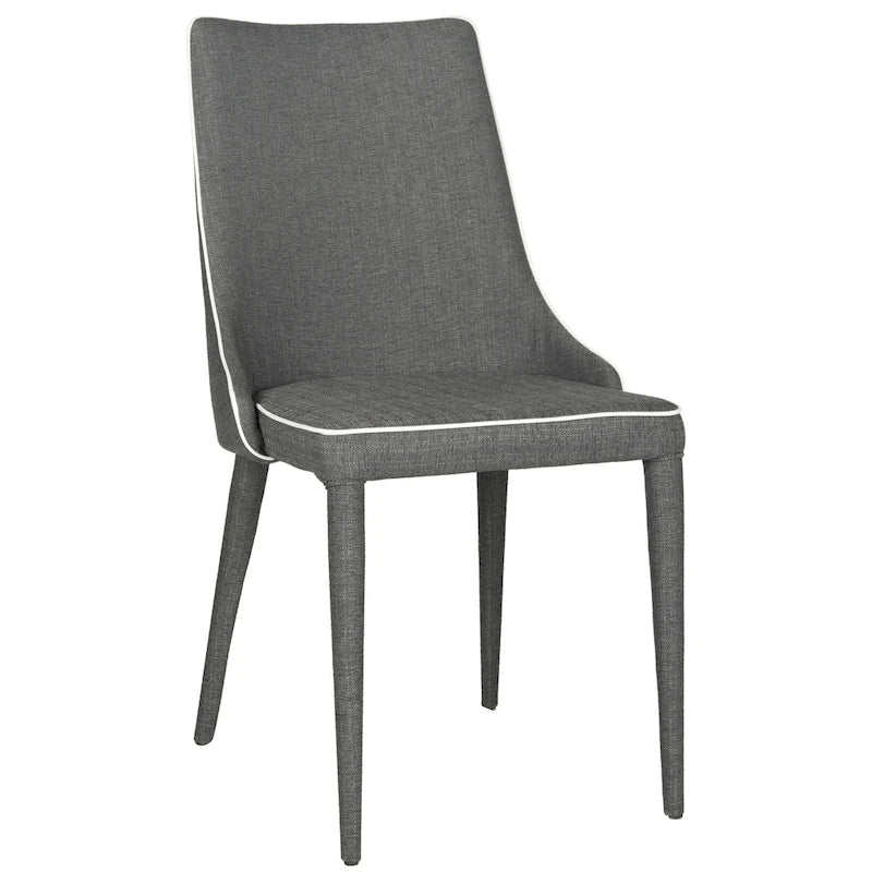 Chaise de salle à manger en cuir PU, lot de 2 – Marron / Noir / Taupe / Blanc / Gris