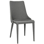 Chaise de salle à manger en cuir PU, lot de 2 – Marron / Noir / Taupe / Blanc / Gris