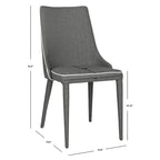 Chaise de salle à manger en cuir PU, lot de 2 – Marron / Noir / Taupe / Blanc / Gris