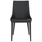 Chaise de salle à manger en cuir PU, lot de 2 – Marron / Noir / Taupe / Blanc / Gris