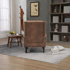 Fauteuil d'appoint individuel en tonneau avec cadre en bois – Noir / Marron / Caramel / Café