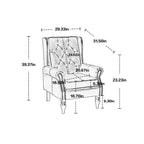 Fauteuil d'appoint individuel en tonneau avec cadre en bois – Noir / Marron / Caramel / Café