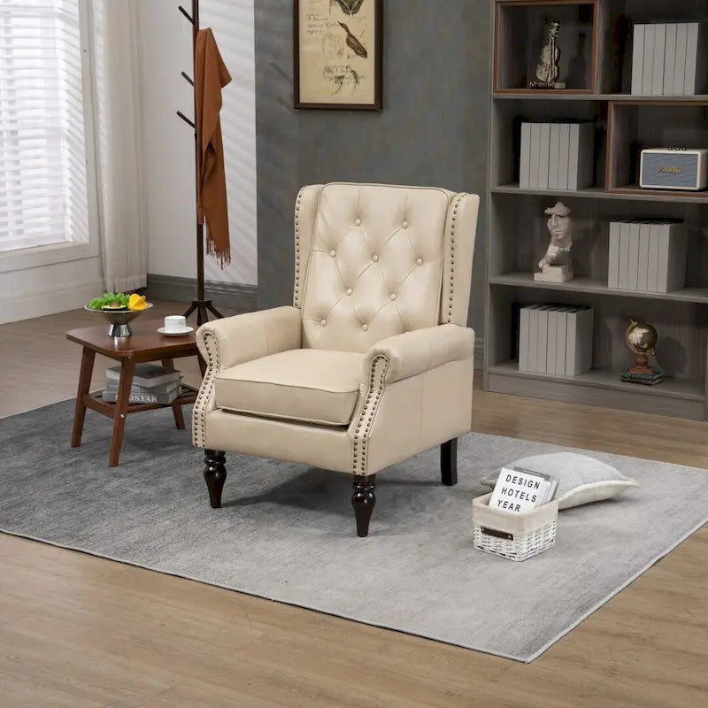 Fauteuil d'appoint individuel en tonneau avec cadre en bois – Noir / Marron / Caramel / Café