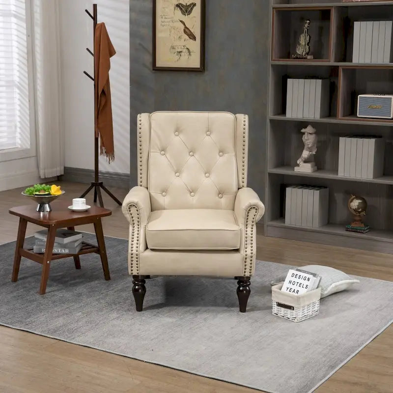 Fauteuil d'appoint individuel en tonneau avec cadre en bois – Noir / Marron / Caramel / Café