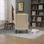 Fauteuil d'appoint individuel en tonneau avec cadre en bois – Noir / Marron / Caramel / Café