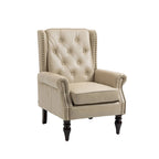 Fauteuil d'appoint individuel en tonneau avec cadre en bois – Noir / Marron / Caramel / Café