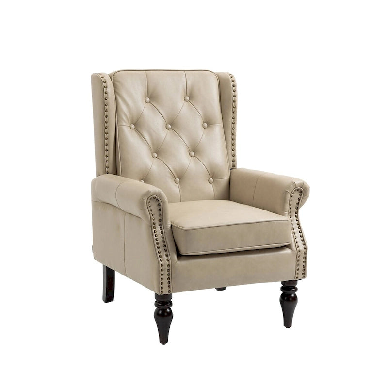 Fauteuil d'appoint individuel en tonneau avec cadre en bois – Noir / Marron / Caramel / Café