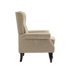 Fauteuil d'appoint individuel en tonneau avec cadre en bois – Noir / Marron / Caramel / Café
