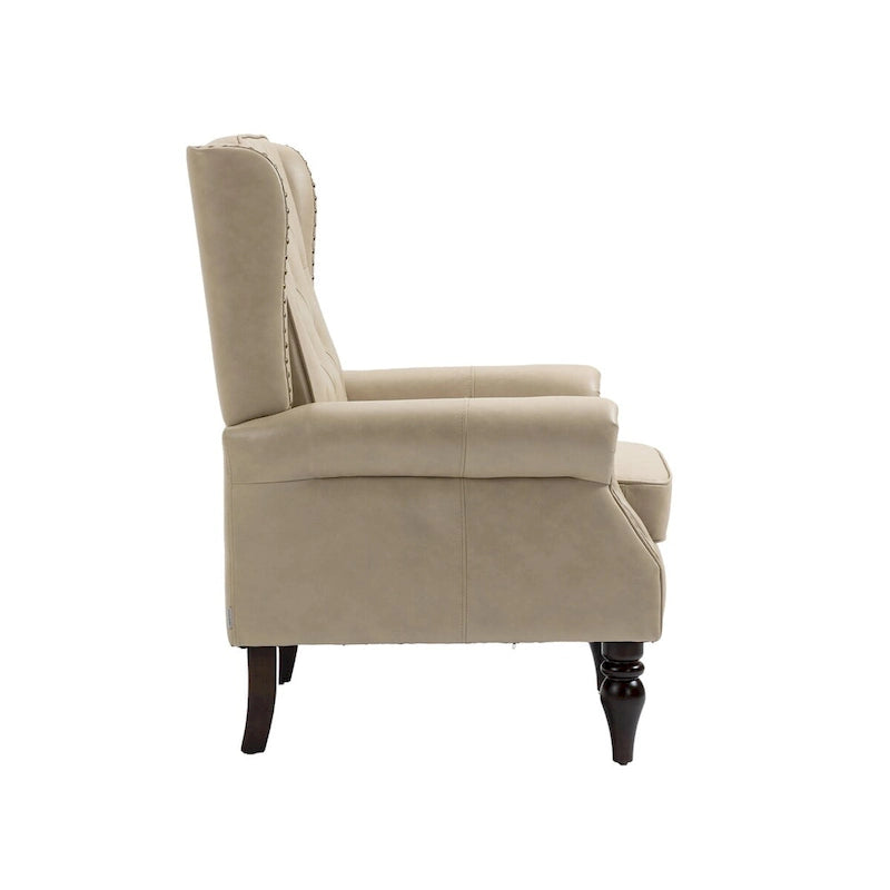 Fauteuil d'appoint individuel en tonneau avec cadre en bois – Noir / Marron / Caramel / Café