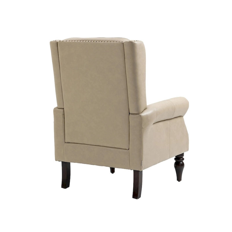 Fauteuil d'appoint individuel en tonneau avec cadre en bois – Noir / Marron / Caramel / Café