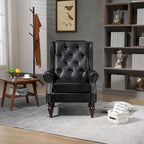 Fauteuil d'appoint individuel en tonneau avec cadre en bois – Noir / Marron / Caramel / Café