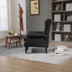 Fauteuil d'appoint individuel en tonneau avec cadre en bois – Noir / Marron / Caramel / Café
