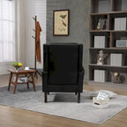 Fauteuil d'appoint individuel en tonneau avec cadre en bois – Noir / Marron / Caramel / Café