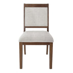 Chaise de salle à manger à dossier ouvert, tissage gris/neutre, lot de 2