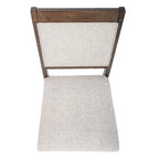 Chaise de salle à manger à dossier ouvert, tissage gris/neutre, lot de 2