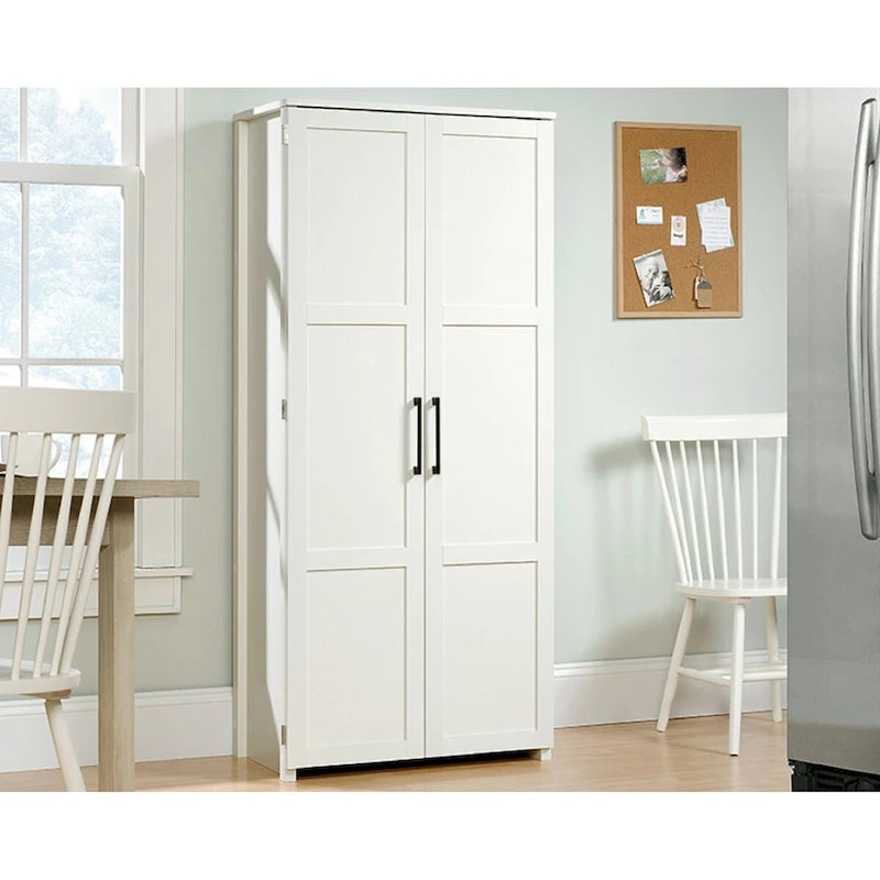 Meuble de rangement 2 portes en bois blanc
