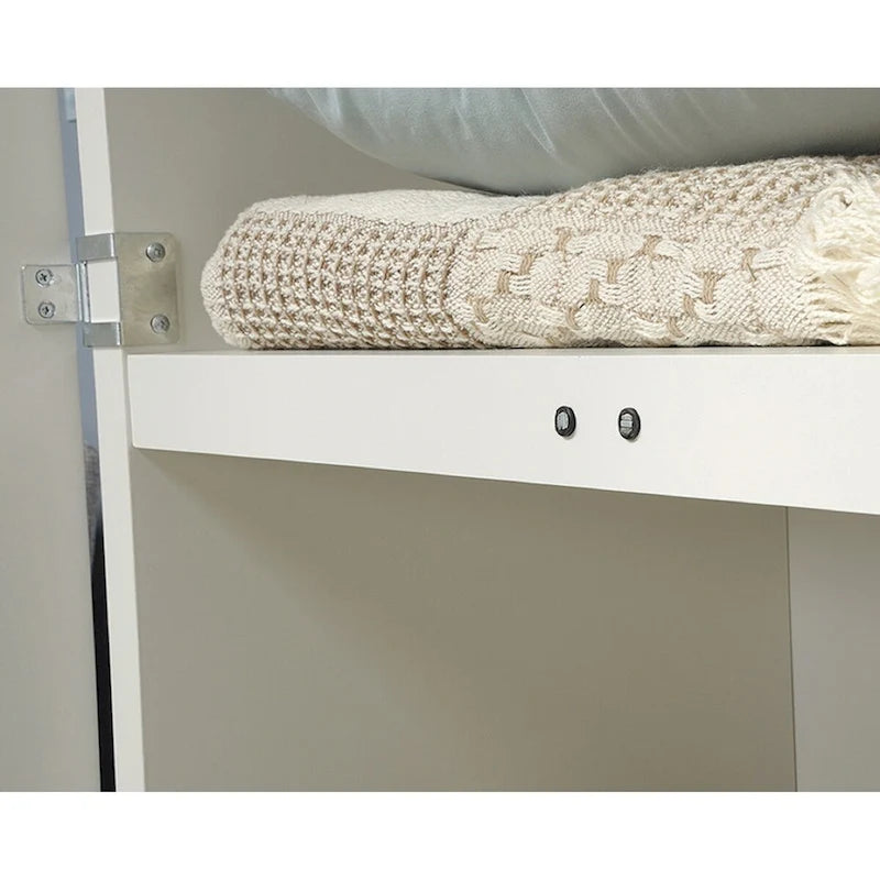 Meuble de rangement 2 portes en bois blanc