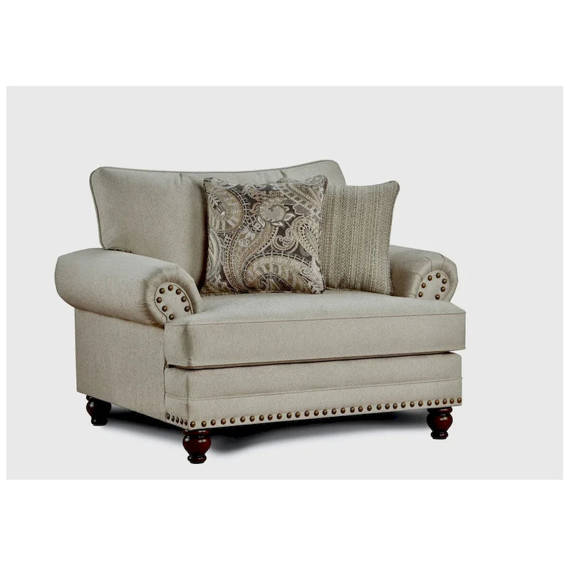 Fauteuil Loveseat large beige – 1–2 places