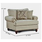 Fauteuil Loveseat large beige – 1–2 places