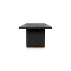 Table à manger en pin recyclé blanc/noir – Style moderne, 8 places