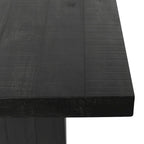 Table à manger en pin recyclé blanc/noir – Style moderne, 8 places