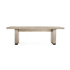 Table à manger en pin recyclé blanc/noir – Style moderne, 8 places