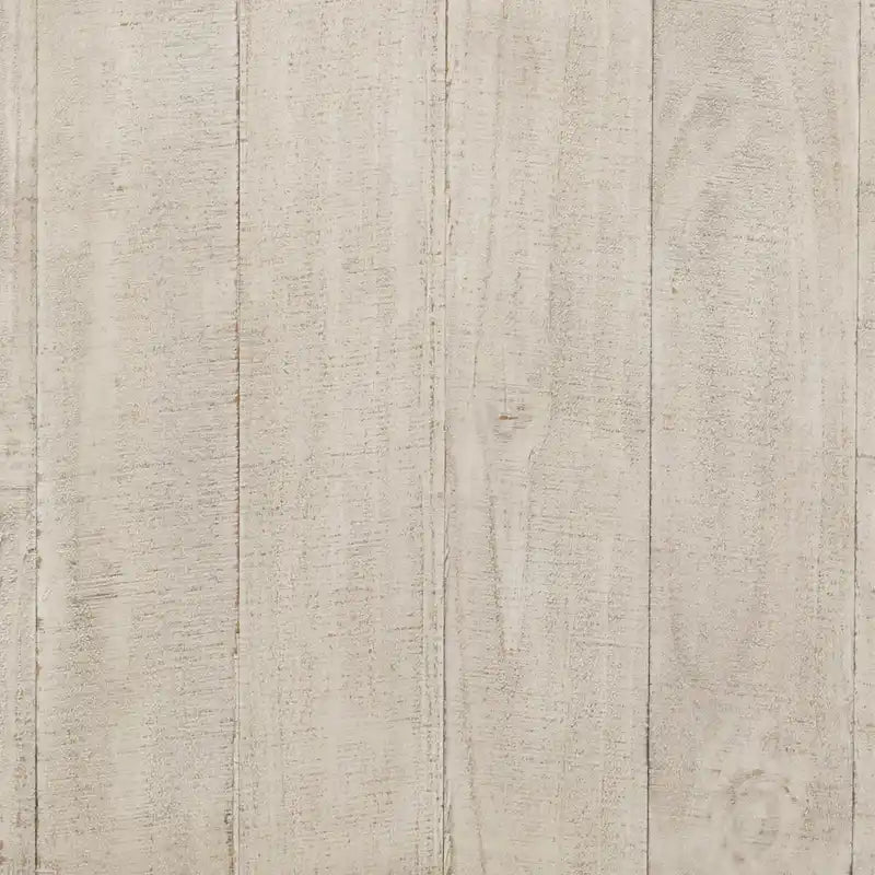 Table à manger en pin recyclé blanc/noir – Style moderne, 8 places