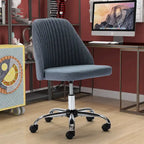 Fauteuil de bureau pivotant sans accoudoirs, bleu/gris foncé, une place