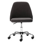 Fauteuil de bureau pivotant sans accoudoirs, bleu/gris foncé, une place