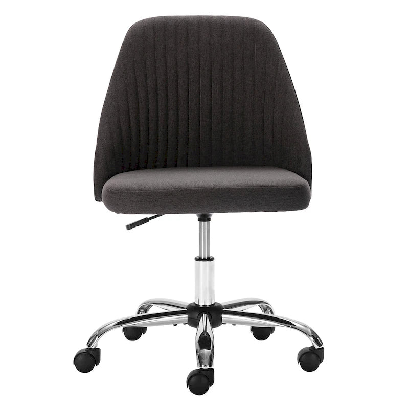 Fauteuil de bureau pivotant sans accoudoirs, bleu/gris foncé, une place