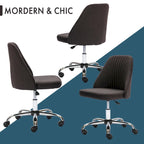 Fauteuil de bureau pivotant sans accoudoirs, bleu/gris foncé, une place
