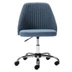 Fauteuil de bureau pivotant sans accoudoirs, bleu/gris foncé, une place