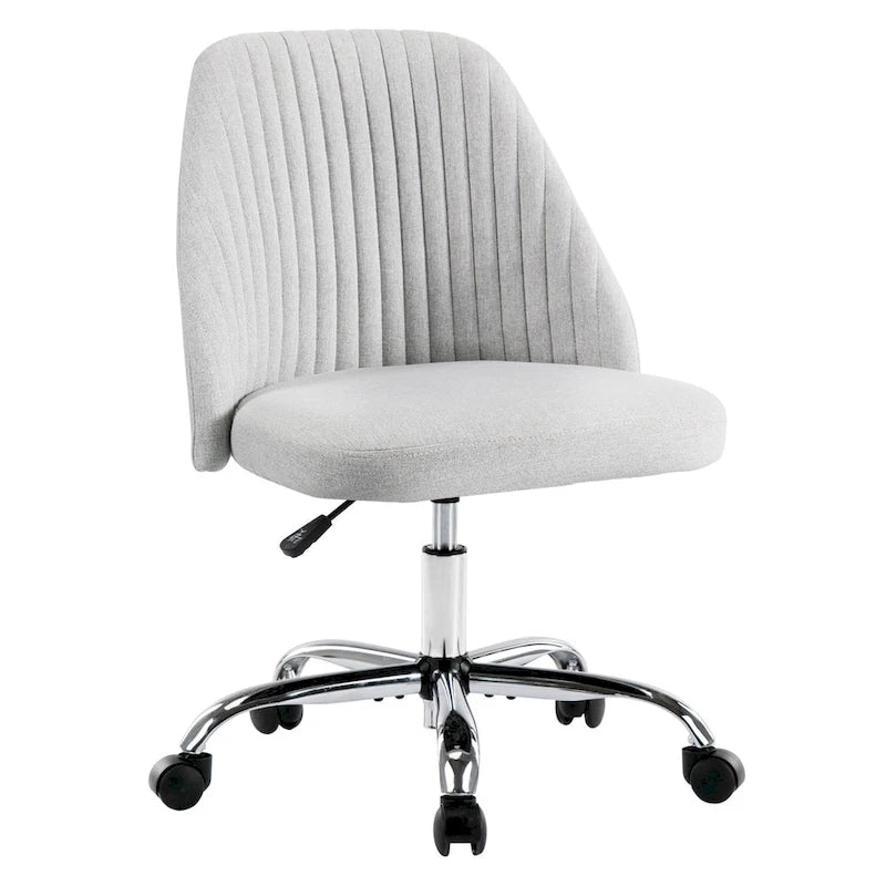 Fauteuil de bureau pivotant sans accoudoirs, bleu/gris foncé, une place
