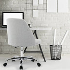 Fauteuil de bureau pivotant sans accoudoirs, bleu/gris foncé, une place