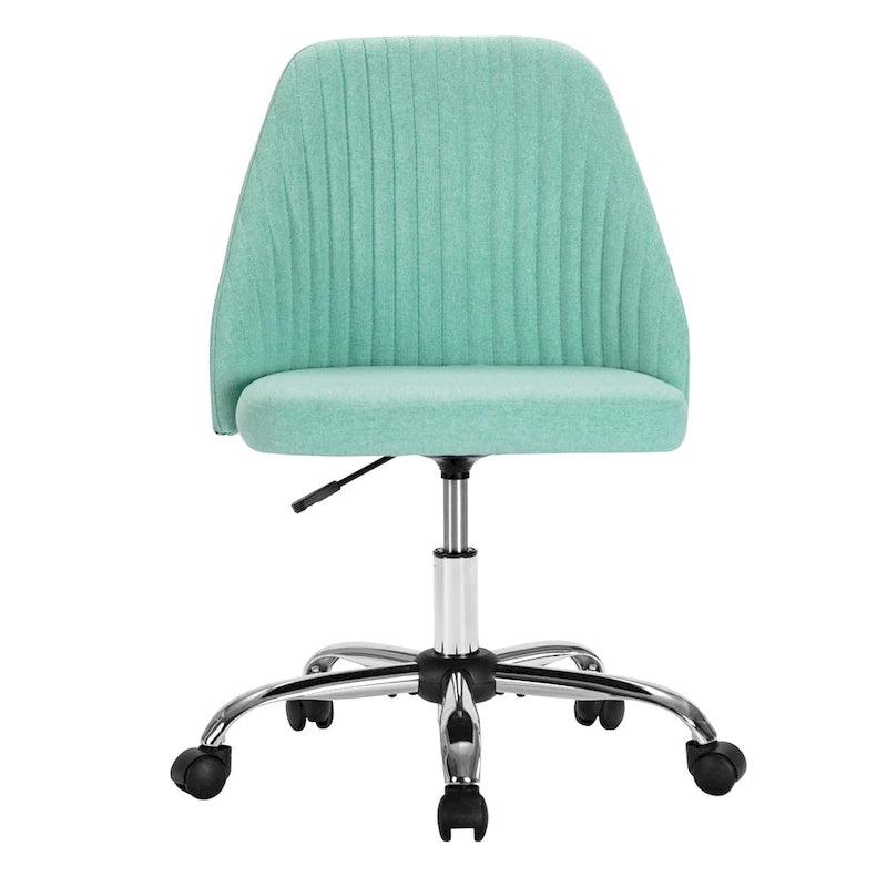 Fauteuil de bureau pivotant sans accoudoirs, bleu/gris foncé, une place