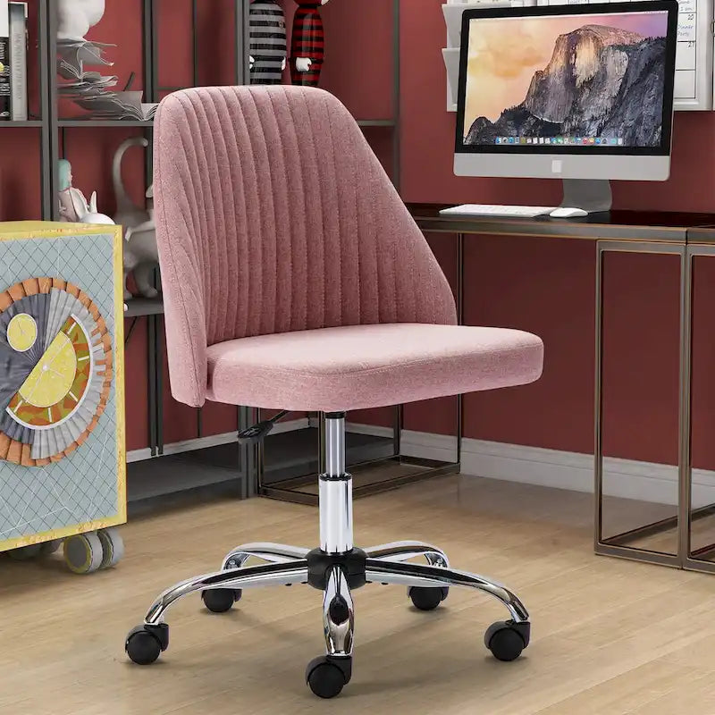 Fauteuil de bureau pivotant sans accoudoirs, bleu/gris foncé, une place