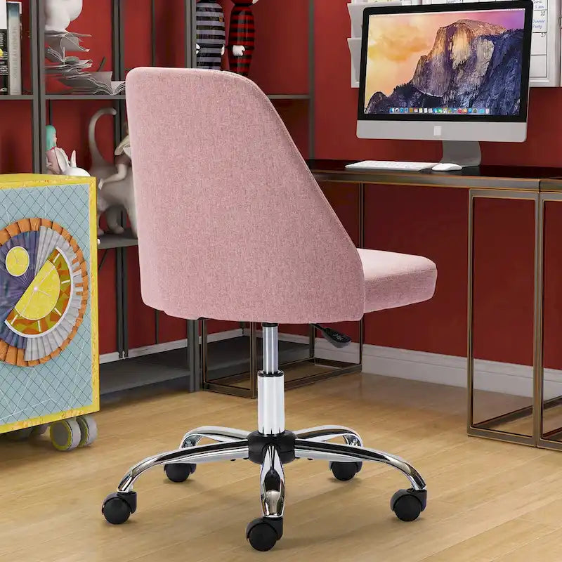 Fauteuil de bureau pivotant sans accoudoirs, bleu/gris foncé, une place