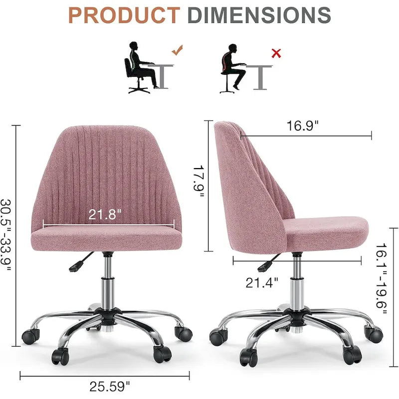 Fauteuil de bureau pivotant sans accoudoirs, bleu/gris foncé, une place