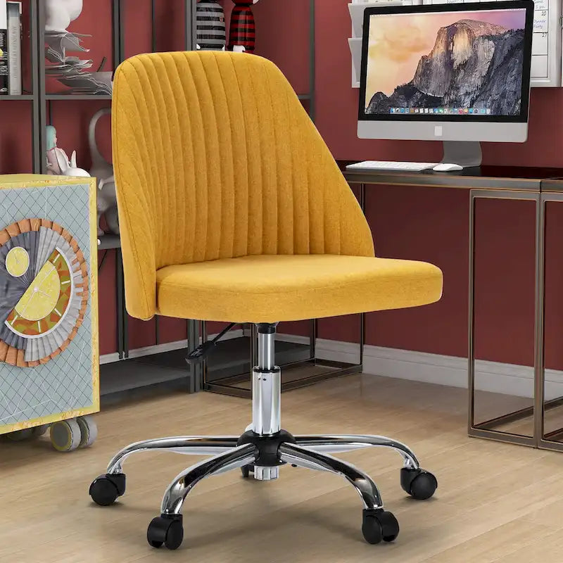Fauteuil de bureau pivotant sans accoudoirs, bleu/gris foncé, une place